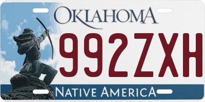 OK license plate 992ZXH