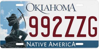 OK license plate 992ZZG