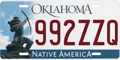 OK license plate 992ZZQ