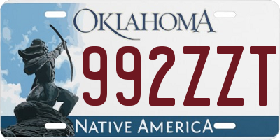 OK license plate 992ZZT