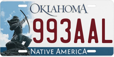 OK license plate 993AAL