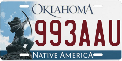 OK license plate 993AAU