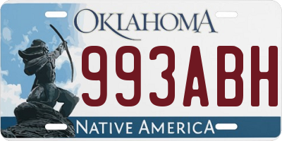 OK license plate 993ABH