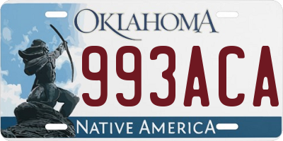 OK license plate 993ACA