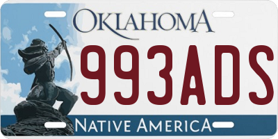 OK license plate 993ADS