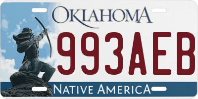 OK license plate 993AEB