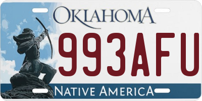 OK license plate 993AFU