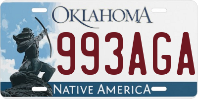 OK license plate 993AGA