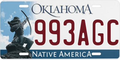 OK license plate 993AGC