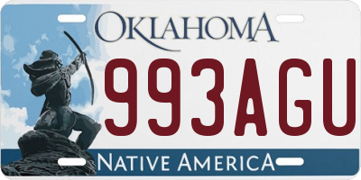 OK license plate 993AGU