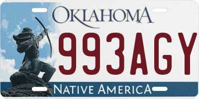 OK license plate 993AGY