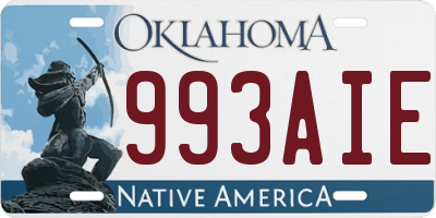 OK license plate 993AIE