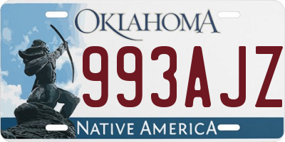 OK license plate 993AJZ