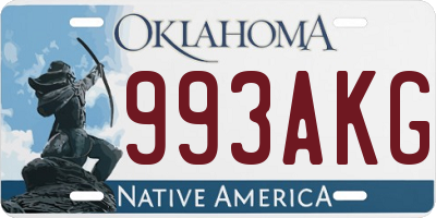 OK license plate 993AKG