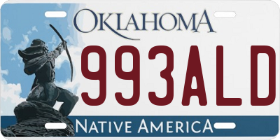 OK license plate 993ALD