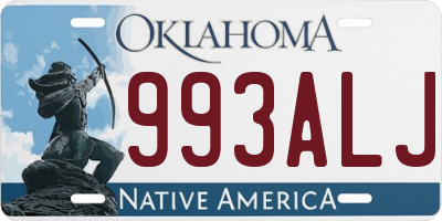 OK license plate 993ALJ