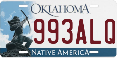 OK license plate 993ALQ