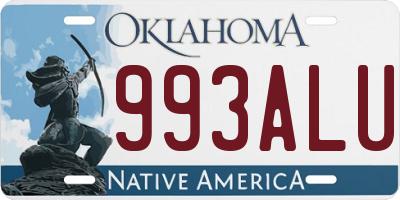 OK license plate 993ALU