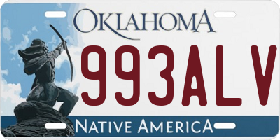 OK license plate 993ALV