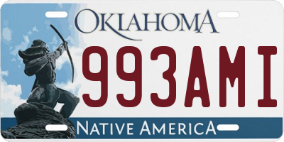 OK license plate 993AMI