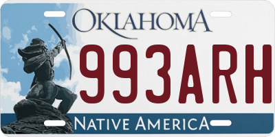 OK license plate 993ARH