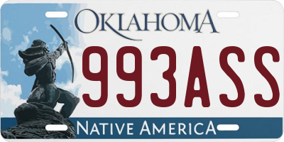 OK license plate 993ASS