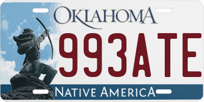OK license plate 993ATE