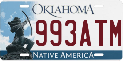 OK license plate 993ATM