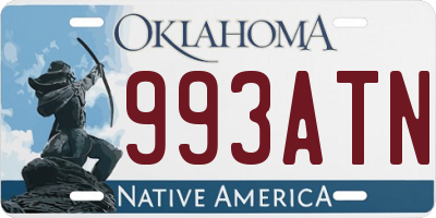 OK license plate 993ATN
