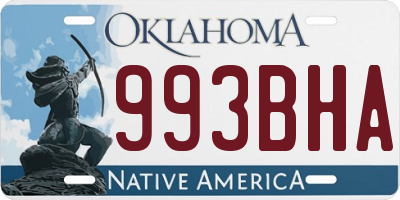 OK license plate 993BHA