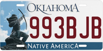 OK license plate 993BJB