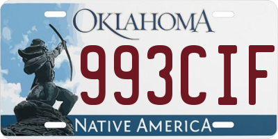 OK license plate 993CIF