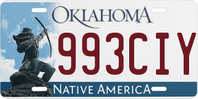 OK license plate 993CIY