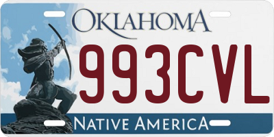 OK license plate 993CVL