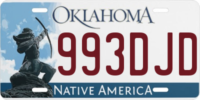OK license plate 993DJD