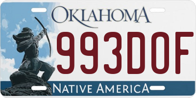 OK license plate 993DOF