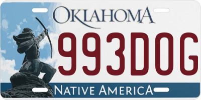 OK license plate 993DOG