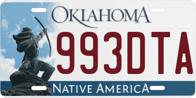 OK license plate 993DTA