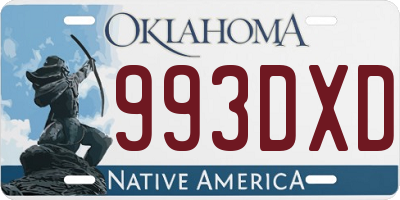 OK license plate 993DXD