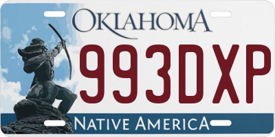 OK license plate 993DXP