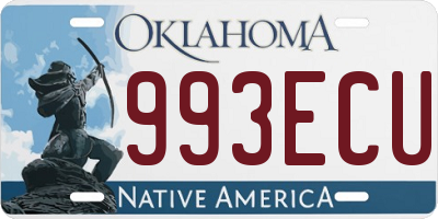 OK license plate 993ECU