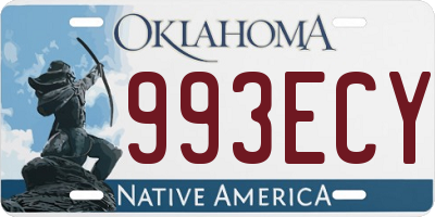 OK license plate 993ECY