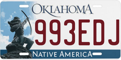 OK license plate 993EDJ