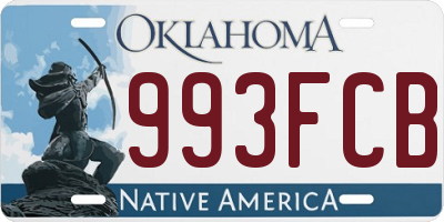 OK license plate 993FCB