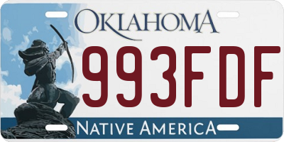 OK license plate 993FDF