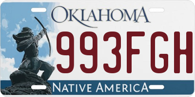OK license plate 993FGH