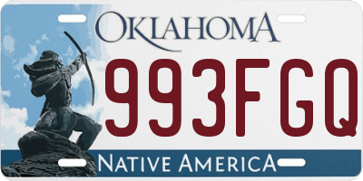OK license plate 993FGQ