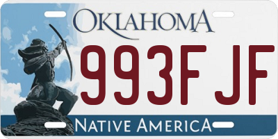 OK license plate 993FJF