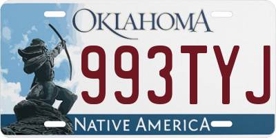 OK license plate 993TYJ