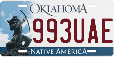 OK license plate 993UAE